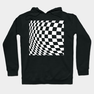 Warped Checkerboard Pattern Hoodie